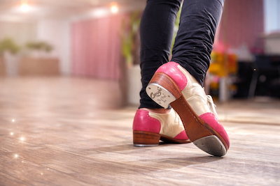 福岡のタップダンス スタジオ　ANB Tap Dance Studioの桜の床とタップシューズ