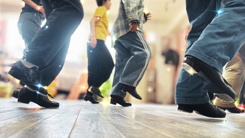 福岡のタップダンススタジオ、ANB Tap Dance Studioでのタップダンスの様子